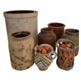 Group Lot of Crocks & Pottery Vessels