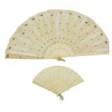 2 Vintage Oriental Fans 16x8 (Largest)