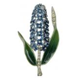 Vintage Coro Hyacinth Rhinestone Brooch