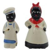 Pr Vtg Black Americana Shakers 5.5"