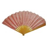 Vintage Oriental Cloth Fan 13"x22"