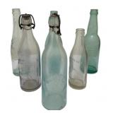 6 Marked Bottles - 10" Tall