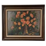 Ruth Toone Floral Still Life Oil on Board