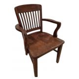 Oak Office Chair 35"x19"x20"