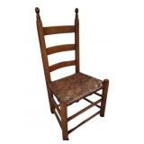 Primitive Ladder Back Chair w/ Woven Seat