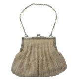 Vintage Beaded Mesh Handbag 5.5x7.5