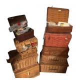 Lot of Assorted Baskets w/ Contents