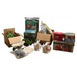 Lot of Assorted Christmas Decorations & More