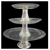 Three Tiered Clear Glass Cake Stands