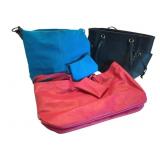 Kim Rogers Black Shoulder Purse w/ 2 Lancome bags