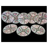8 Rose Medallion Plates 10"