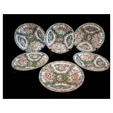 Rose Medallion Rim Soup Bowls Set of 6