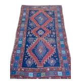 Hand Woven Kurdish Hamadan Rug - 92 x 55.5