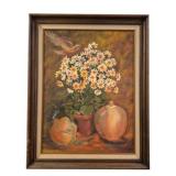 Ruth Toone Floral Still Life Oil on Board
