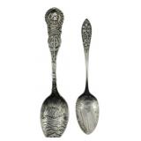 2 Ornate Sterling Spoons 0.49oz