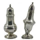 2 Different Maker Sterling Shakers 3.72oz