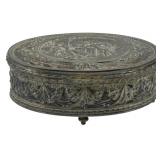 Silver Plated Jewelry Box Marked "JB"