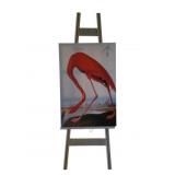American Flamingo Painting w/ Easel