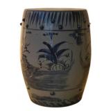Blue & White Porcelain Garden Stool - 17 x 12