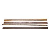 4 Wooden Advertisement Yard Sticks