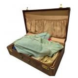 Vtg Suitcase w/ Vtg Dresses