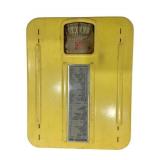 Vtg Borg Yellow Bathroom Scale w/ Dial Lock
