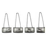 Set of 4 Stieff Sterling Bottle Hangers
