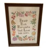Framed Needlepoint - 18 x 14