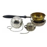 3 Vintage Tea Strainers