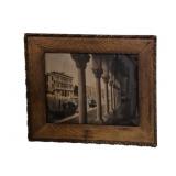 Antique Oak Frame w/ Venice Canal Scene 20x24