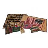 Group Lot of Vtg Flag Textiles & Felts