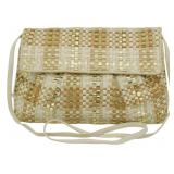 Vtg Sharif Woven Handbag 8"x12"x3"