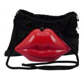 Timmy Woods Red Lips Novelty Bag w/ Pouch