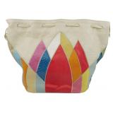 Vtg Carlos Falchi Multicolor Exotic Skin Bag