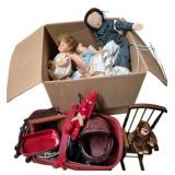 Group Lot of Dolls & Accessories