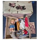 2 Doll Trunks w/Doll & Clothes