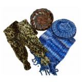 2 Berets w/ 2 Scarves