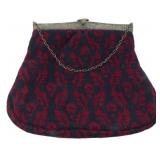 Vtg Needlepoint Petit Point Purse 12"x13"