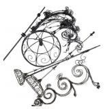 Metal Wire Christmas Tree with Scroll Design