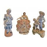 3 Dresden & Bisque Figurines