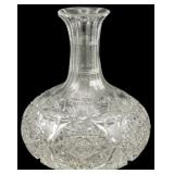 American Brilliant Cut Glass Water Bottle