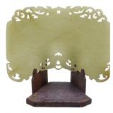 Jade Carving w/ Scene on Stand 4.5x4