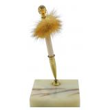 Vintage Fountain Pen with Marble Vase 9"