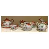 Group Lot of Assorted Asian Teapots & Creamers