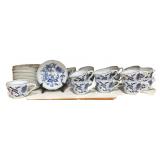 Group of Blue Danube Cups & Saucers