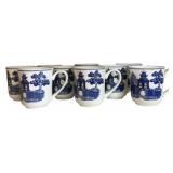9 Johnson Bros. Blue Willow Cups