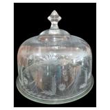 Glass Cake Dome w/ Base - 11 x 11