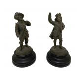 2 Muskateer Statues - 10" Tall, as is