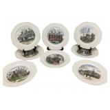 8 Williamsburg VA Plates by Skinner - 10" Round