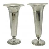 Pair Prelude International Sterling Vases